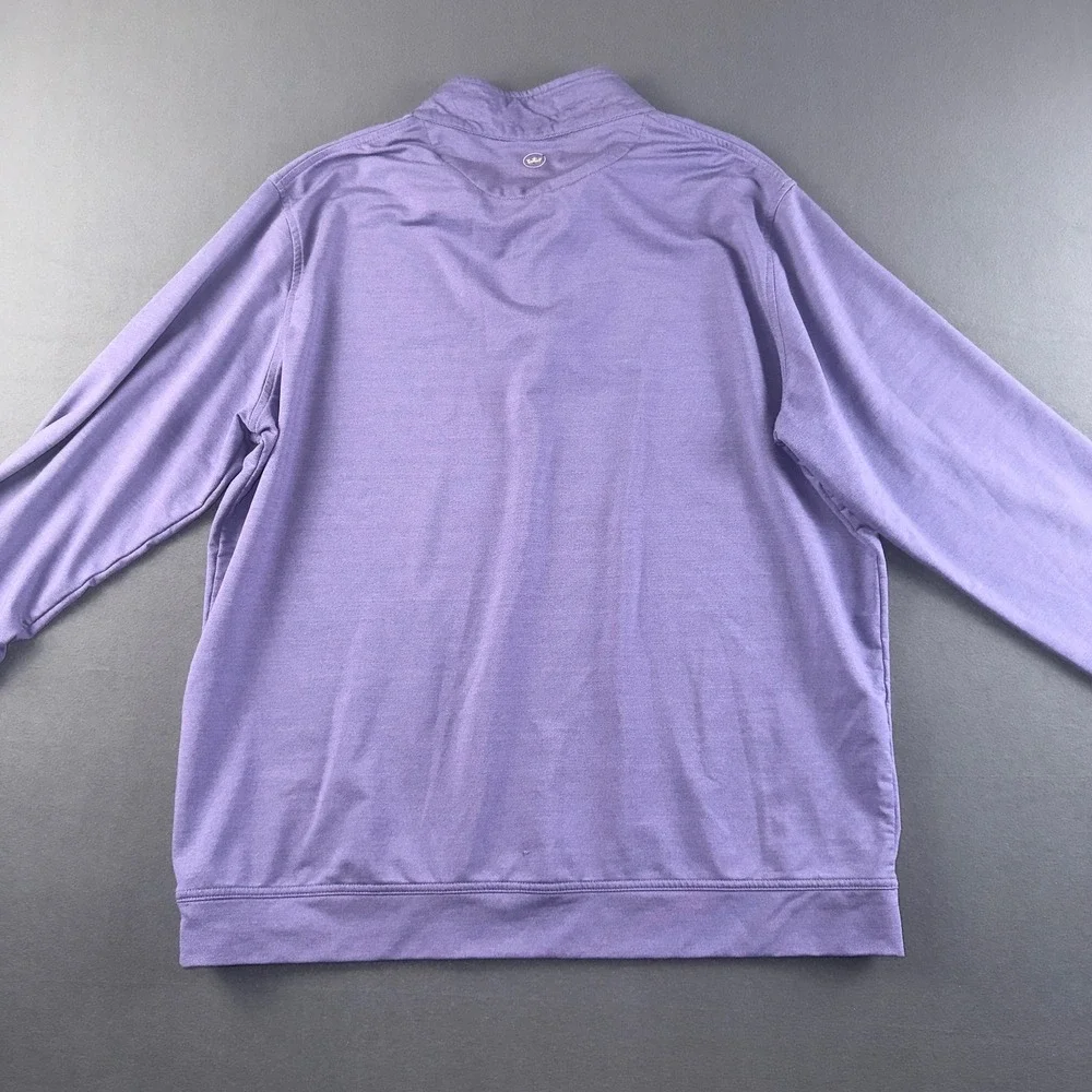 Peter Millar Lavender Quarter-Zip Pullover with Contrast Zip